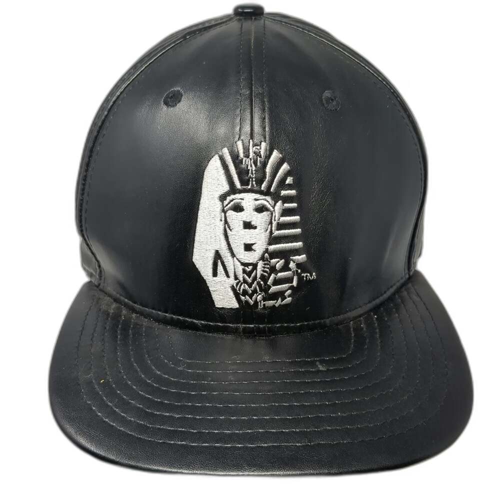 Last Kings Snapback Black One Size Pharaoh King Tut Egyptian Vegan Leather Hat